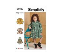 SIMPLICITY SS9830A - Vestidos infantiles A (3-4-5-6-7-8)