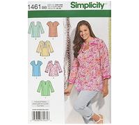 Simplicity Tamaño de 1461 BB para Mujer y Plus túnicas con Funda de Cuello y Variaciones Patrón de Costura, Multicolor
