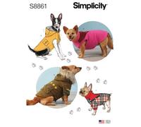 Simplicity US8861A Pattern S8861 - Abrigo para Perros (Talla S-M-L)