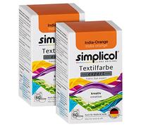 simplicol Expert Fabric Dye Tinte de Coloración para Textiles: Lavado a Mano o Lavadora - Tiñe y Restaura Sus Telas y Ropa - Naranja