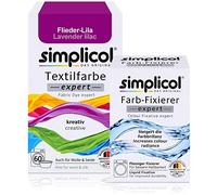 simplicol Expert + fijador del Color Paquete de Kombi Fabric Dye: Tinte de Coloración para Textiles: Lavado a Mano o Lavadora - púrpura