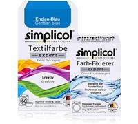 Simplicol: kit completo de tintura experto + fijador: su tinte Express (paquete de 300 g + frasco de 90 ml) - Azul Gentiana