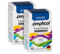 simplicol Tinte textil expert azul genciana para teñir creativamente en la lavadora o manualmente 1739 (2 x 1709) 150 g (2 unidades)
