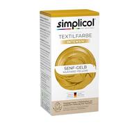 simplicol Tinte textil intenso amarillo mostaza | Fácil coloración en la lavadora | Pintura líquida y polvo de fijación | 1 unidad