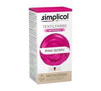simplicol Tinte textil intenso, color rosa-berry, 1 unidad, apto para lavadora, pintura líquida y polvo de fijación con sal, color de tela para reteñir, cambiar de color y refrescar