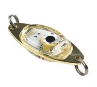 Simplifica tu experiencia de pesca con este dispositivo de iluminación sumergible en forma de globo ocular notablemente diseñado que atrae todo tipo de vida acuática (rojo)