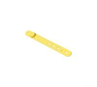 Simplifica tu vida con cremalleras de silicona para organizar cables, paquete de 10 cierres reutilizables (amarillo)