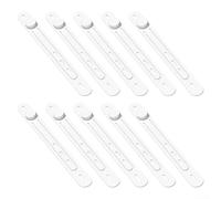 Simplifica tu vida con el juego de bridas de silicona reutilizables para cables, paquete de 10 soluciones flexibles (blanco)