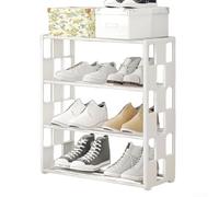 Simplifica tu vida con este elegante y eficiente zapatero con un diseño de rejilla (blanco)