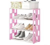 Simplifica tu vida con este elegante y eficiente zapatero con un diseño de rejilla (rosa)