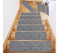 Simplifica tu vida con nuestro juego de 4 peldaños antideslizantes reutilizables que son cómodos y seguros de usar a diario (gris)