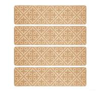 Simplifica tu vida con nuestro juego de 4 peldaños antideslizantes reutilizables que son cómodos y seguros de usar a diario (beige)