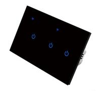 Simplifica tu vida con nuestros avanzados controles inalámbricos de luz táctil compatibles con aplicaciones líderes (3 bandas-negro)