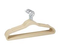 Simplify Paquete de 10 Unidades, Evita Arrugas y Arrugas, Bueno para Blusas, Camisas, Marfil 10 Terciopelo súper Delgado abrazable, Ahorro de Espacio, organización de Armario, Antideslizante, Perchas