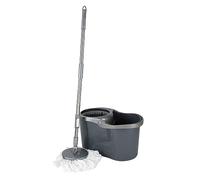Simplify Self Wringing Mop & Bucket Set | 16 Liter | Extendable Handle | Gentle on Floors Juego de fregona y Cubo autoescurridores, Gris, 16 L