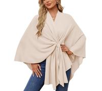Simplifyleast Shawl Wrap, Elegant Shawl Wraps Soft Open Front Poncho Sweater, Chic And Light (Apricot)