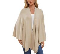 Simplifyleast Shawl Wrap, Elegant Shawl Wraps Soft Open Front Poncho Sweater, Chic And Light (Beige)