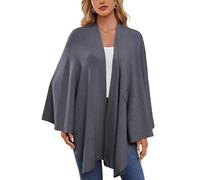 Simplifyleast Shawl Wrap, Elegant Shawl Wraps Soft Open Front Poncho Sweater, Chic And Light (Dark Gray)