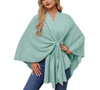 Simplifyleast Shawl Wrap, Elegant Shawl Wraps Soft Open Front Poncho Sweater, Chic And Light (Green)