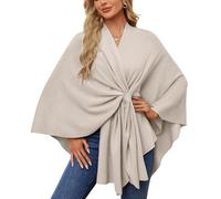 Simplifyleast Shawl Wrap, Elegant Shawl Wraps Soft Open Front Poncho Sweater, Chic And Light (Oatmeal)