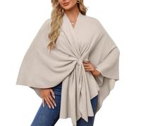 Simplifyleast Shawl Wrap,Elegant Shawl Wraps Soft Open Front Poncho Sweater,Exquisite Shawls for Fall and Winter (Cream,One size)