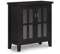 SIMPLIHOME Artisan - Armario de almacenamiento bajo, 30 pulgadas, color marrón nogal