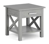 Simplihome Kitchener Mesa auxiliar 53,3 cm, gris niebla