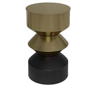 SIMPLIHOME Mesa Auxiliar Miller, Metal, Negro/Latón, 14 Pulgadas