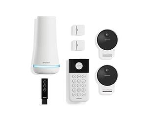 SimpliSafe Sistema de Seguridad para el hogar inalámbrico de 7 Piezas para Exteriores, monitoreo Profesional Opcional 24/7, sin Contrato, Compatible con Alexa y Google Assistant
