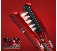 SIMPLISIM - Plancha de pelo profesional con pulverización de vapor para eliminar el pelo, placas flotantes de cerámica, alisador iónico, fácil deslizamiento, plancha alisadora para el cabello