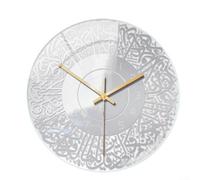 Simplistic Elegance Silent Operation of the 12 Inch Acrylic Round Wall Clock Enhances Atmosphere (Plata)