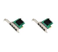 Simpls 2X Tarjeta de Red PCIE PCI-E X1 Adaptador de Tarjeta de Red de Servidor Gigabit Ethernet de 4 Puertos para Love Fast Sea Spider Ros Enrutador Suave