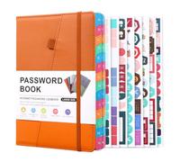 Simpls Libro de contraseñas con pestañas alfabéticas para personas mayores, cuaderno de contraseñas para el registro detallado de direcciones de sitios web de Internet, duradero y fácil de usar
