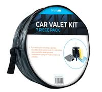 Simply Auto CVK01 - Kit de aparcacoches Profesional de 7 Piezas, Incluye Esponja, Guante de Microfibra, Cepillo de cerdas, 3 paños de Microfibra y Cubo Plano
