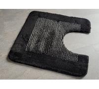 Simply Black/Azabache Alfombra de Wc Con Corte 55x55cm Pelo Alto 15 - 25mm