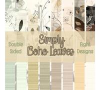Simply Boho Leaves - Neutral Beige & Sage Green Craft Paper: 80 Double-Sided Sheets: Simple Boho Leaves Decorative Paper for Junk Journals, Scrapbooking, Decoupage, Paper Crafts, & More Paperback