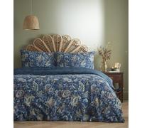 Simply Charlotte Jacobus - Juego de Funda nórdica para Cama Individual, diseño de Cachemira, Color Azul Marino