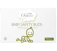 Simply Gentle Brotes orgánicos de seguridad para bebés, ecológicos y biodegradables, 100% algodón orgánico y tallos de papel FSC, suaves e hipoalergénicos, adecuados para recién nacidos, 72 capullos