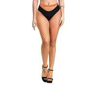 Simply Joshimo Medias de red de colores para mujer, pequeñas, medianas, grandes y ballenas, coloridas, Naranja - Lg, Altoa única