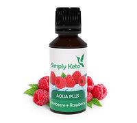 Simply Keto Gotas de sabor Aqua Plus (Frambuesa) 30ml - Gotas de sabor natural sin calorías - Alternativa al jarabe para 12 litros de agua con auténtico sabor - Sin aspartamo ni azúcar