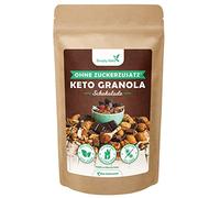 Simply Keto Muesli crujiente de chocolate - Muesli bajo en carbohidratos sin azúcar - 250g Delicioso Muesli Keto para un desayuno perfecto - Paleo y Vegano - Sin soja, lactosa y gluten - 250g