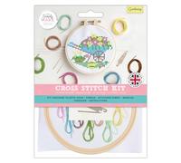 Simply MAKE docrafts - Kit de bordado de aro de punto de cruz, jardinería, bricolaje para hacer tu propio juego de manualidades, para adultos, niños mayores, niños, principiantes, artesanos