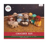 Simply MAKE Kit de ganchillo - Kit de ganchillo de belén - perfecto para principiantes - Kit de ganchillo ideal para principiantes adultos con kit de herramientas de gancho e hilo de lana para