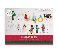 Simply MAKE Kit de manualidades de fieltro de doce días de Navidad, manualidades de fieltro para adultos, niños, grandes regalos, pasatiempos principiantes, decoraciones de manualidades, kits de