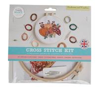 Simply Make Kit de punto de cruz, diseño de setas y calabazas