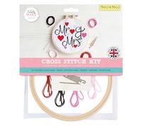 Simply Make Kit de punto de cruz, Mr(s) and Mr(s), multicolor, kit de manualidades individual, kits de punto de cruz para adultos, kit de costura y kit de bordado para manualidades en el hogar, hilos