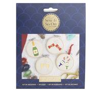 Simply Make Sew and So On - Kit de decoración de aro de bordado, celebra 8, kits de costura de bordado, manualidades de pasatiempos, idea de regalo, con hilo, patrón de bordado, juego completo hecho a