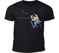 Simply Red Mick Hucknall Stars Band - Camiseta para hombre, diseño de CD con imagen y logotipo, Negro, L