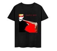 Simply Red White Yellow Black Red Herren Damen T-Shirt 100% Baumwolle XS-XXXL Money Stars New Flame CD Book Mick Hucknall Life Blue Vinyl, Farbe05, L