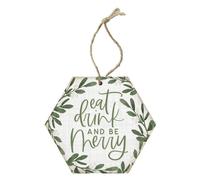 Simply Said INC. El nico regalo que necesitas: Adorno navide o r stico de madera para comer y beber (11,4 x 17,3 cm) ORH1451